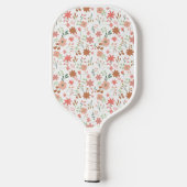 Boho Floral Terracotta Modern Personalized Pickleball Schläger (Rückseite)