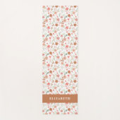 Boho Floral Terracotta Modern Personalized Yogamatte (Vorderseite)