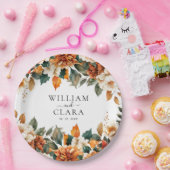 Boho Floral Terracotta Pappteller (Party)