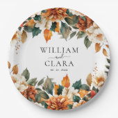 Boho Floral Terracotta Pappteller (Vorderseite)