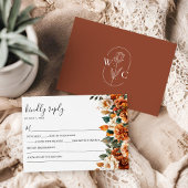 Boho Floral Terracotta RSVP Karte