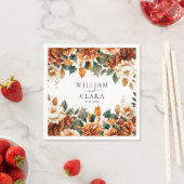 Boho Floral Terracotta Serviette (Beispiel)