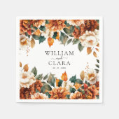 Boho Floral Terracotta Serviette (Vorderseite)