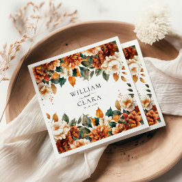 Boho Floral Terracotta Serviette