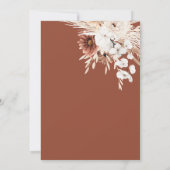 Boho Floral Terracotta Tischnummern (Rückseite)