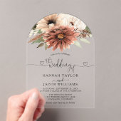 Boho Floral Terracotta Wedding Acryleinladungen (Insitu (Handheld))