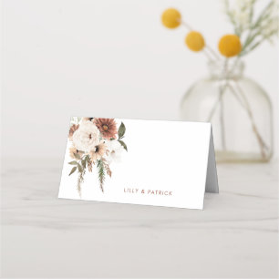 Boho Floral Terracotta Wedding Platzkarte