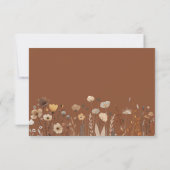 Boho Floral Terracotta Wedding RSVP Karte (Rückseite)