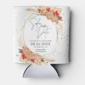 Boho Floral | Terracotta Wedding Save the Date Dosenkühler (Vorderseite)