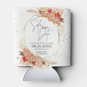 Boho Floral | Terracotta Wedding Save the Date Dosenkühler (Rückseite)