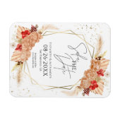 Boho Floral | Terracotta Wedding Save the Date Magnet (Horizontal)