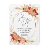 Boho Floral | Terracotta Wedding Save the Date Magnet (Vertikal)