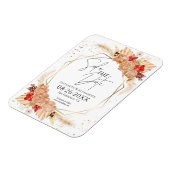Boho Floral | Terracotta Wedding Save the Date Magnet (Linke Seite)