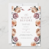 Boho floral The Night Before Probe Dinner Einladung (Vorderseite)