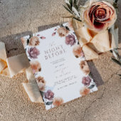 Boho floral The Night Before Probe Dinner Einladung