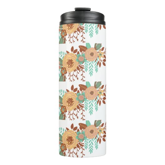 Boho Floral Thermosbecher (Vorderseite)