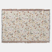 Boho Floral Throw Blanket Decke (Vorderseite)