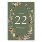 Boho Floral Tischnummer (Vorderseite)