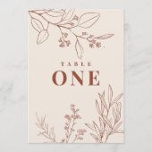 Boho Floral Tischnummern (Vorderseite)