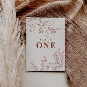 Boho Floral Tischnummern