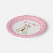 Boho Floral Tribal Teepee Girl Baby Dusche Pappteller (Schrägansicht)