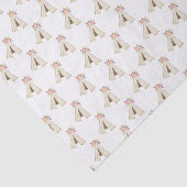 Boho Floral Tribal Teepee Girl Seidenpapier (Ausschnitt)