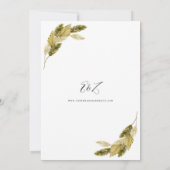Boho Floral Tropical Soft Earth Tones Wedding Einladung (Rückseite)
