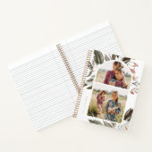 Boho Floral Two Foto and Name Notebook Notizblock (Innenseite)