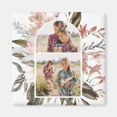 Boho Floral Two Foto Magnet (Vorne)