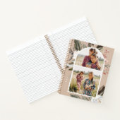 Boho Floral Two Foto und Name Notizblock (Innenseite)