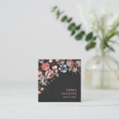Boho Floral und Foliage Quadratische Visitenkarte (Stehend Vorderseite)