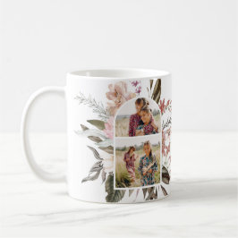 Boho Floral und Greenery Foto Kaffee Tasse