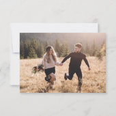 Boho Floral und Pampas Wedding speichern die Datum Einladung (Rückseite)