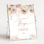 Boho floral verließ Ihre Rezeptkarte hier Plakat