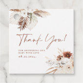 Boho Floral Vielen Dank Baby Dusche Geschenkmarken Geschenkanhänger (Vorderseite)