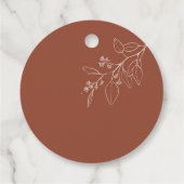 Boho Floral Vielen Dank Baby Dusche Geschenkmarken Geschenkanhänger (Rückseite)