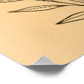 Boho Floral Wall Art - Neutrale botanische Kunst Poster (Ecke)