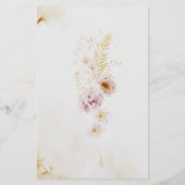 Boho Floral Was hat der Bräutigam gesagt Bridgame (Rückseite)