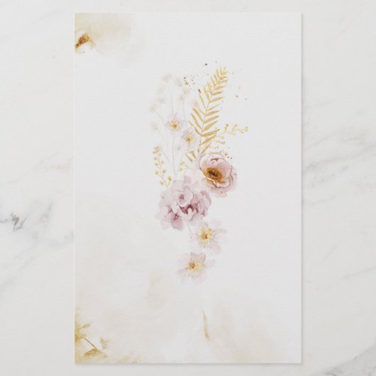 Boho Floral Was hat der Bräutigam gesagt Bridgame (Rückseite)