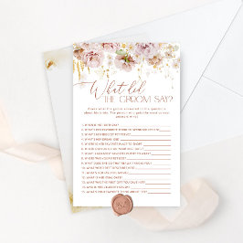 Boho Floral Was hat der Bräutigam gesagt Bridgame