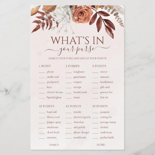 Boho Floral Was ist in deinem Liebesspiel (Vorderseite)