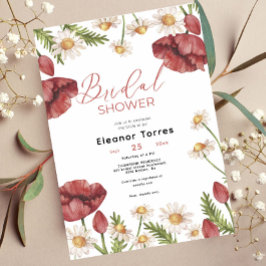 Boho Floral Watercolor Bridal Dusche Einladung