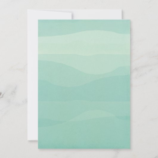 Boho Floral Watercolor Foto Wedding Einladung (Rückseite)