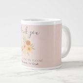 Boho Floral Watercolor Lehrer Vielen Dank Jumbo-Tasse (Vorderseite Rechts)