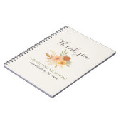 Boho Floral Watercolor Lehrer Vielen Dank Notizblock (Linke Seite)