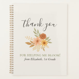 Boho Floral Watercolor Lehrer Vielen Dank Planer