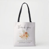 Boho Floral Watercolor Lehrer Vielen Dank Tasche (Vorderseite)