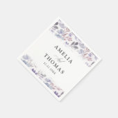 Boho Floral Watercolor Pattern Wedding Serviette (Ecke)