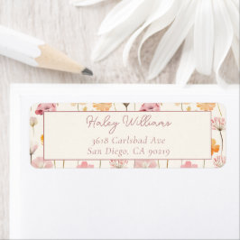 Boho Floral Watercolor Wildblume