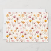 Boho Floral Watercolor Wildblumen Abschluss Ankündigung (Rückseite)